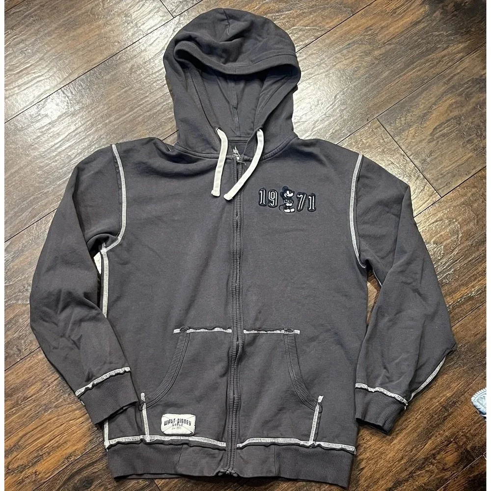 Mickey Mouse 1971 Disney Parks Hoodie Jacket Unisex Size Small‎